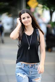 Victoria justice shared a video of herself dancing in different bikinis while on vacation sunday. Victoria Justice In Ripped Jeans New York City June 2015 Victoria Justice Victoria Women