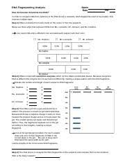 It's used as evidence in courts, to identify bodies. Answers Dna Fingerprinting Activity Answer Key Dna Fingerprinting Activity Introduction Dna Fingerprinting Relies On The Fact That The Dna Code Is Course Hero