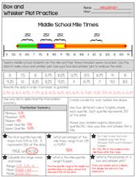 This lesson answers the questions: Box And Whisker Plot Freebie By The Clever Clover Tpt