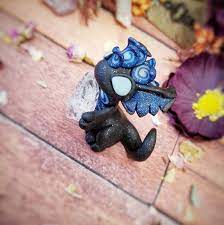 Twinkle Twinkle And Blue Glitter Dragon Clay Dragon Polymer Clay Dragon Dragon Sculpture