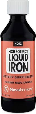 A measure of liquified iron. Amazon Com Novaferrum 125 High Potency Liquid Iron Supplement For Adults 6 Fl Oz 180 Ml Health Personal Care