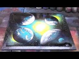 Beginner Galaxy Spray Paint Art Youtube