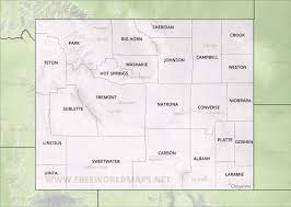 Wyoming Mountain Ranges Map Physical Map Of Wyoming