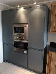 The microwave oven cooks things quickly. Larder Unit With Oven And Microwave Housing For Sale In Tullow Carlow From Jvkitchens