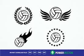 Download Volleyball Team Logo Emblem Design Svg Dxf Eps Png Files Graphic By Powervector Creative Fabrica In 2020 Emblem Logo Volleyball Team Team Logo SVG Cut Files