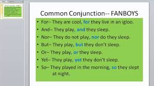 The lesson below will provide the usage and examples of coordinating conjunctions in english with esl printable infographics. Grammar Conjunction Fanboys Youtube