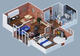 25 charming 3d apartment plans more pictures http www interiordesignlovers com apartment designs 25 cha in 2020 floor plan design home design plans apartment layout