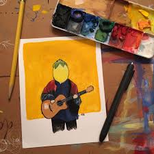 Pin By Rayanpico On Paintings Boy Art Boy Drawing Music Artists