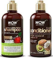Acv contains a good amount of acetic acid which helps in balancing the alkalinity. Amazon Com Wow Apple Cider Vinegar Shampoo And Hair Conditioner Set Increase Gloss Hydration Shine Reduce Itchy Scalp Dandruff Frizz No Parabens Or Sulfates All Hair Types 2 X 16 9 Fl