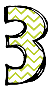 Scrappy Bright Chev Numbers 03 Png 868 1436 Flashcards Clip Art Scrapbook Borders
