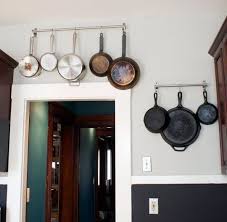 Fast Fixes Small Landlord Friendly Projects For The Kitchen Pot Rack Kitchen Hanging Pots Kitchen Design Small
