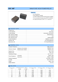 Types of relay datasheet, cross reference, circuit and application notes in pdf format. Hk14f Dc6v Relay Datasheet Pdf Power Relay Equivalent Catalog