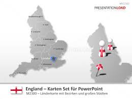 England, wales, scotland and northern ireland — англия, уэльс, шотландия, северная ирландия. Powerpoint Landkarte England Presentationload