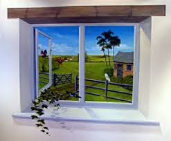 Papier peint trompe l'åil fenãªtre dã©cor paysage. Une Trompe L Oeil Fenetre La Magie Que Vous Allez Adorer Archzine Fr
