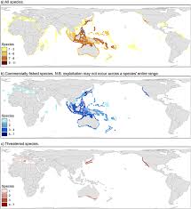 Global distribution of abalone spp (a) all species, (b) species... | Download Scientific Diagram