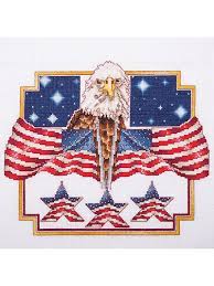 Return to the free cross stitch pattern directory. Counted Cross Stitch Patterns Majestic Eagle Flags Cross Stitch Pattern