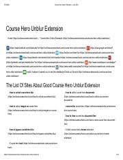 · find the document you would like to unblur. Comcourse Hero Unblur Extension 924 Course Detail Course Hero