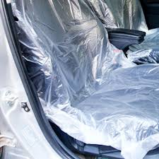 Vehemo 10pcs Car Vehicle Disposable Plastic Seat Vehicle Maintenance Beauty Pe Disposable Car Sea Diy Car Seat Cover Cheap Car Seat Covers Interior Accessories