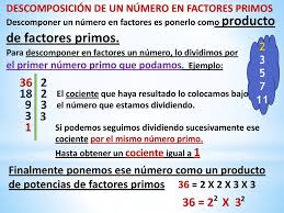 Descomposición de un número en sus factores primos - ppt descargar