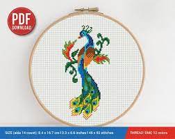 Also, free pattern downloads for beading, cross stitch, knitting, crochet. Peacock Bird Cross Stitch Pattern Embroidery Pattern Etsy