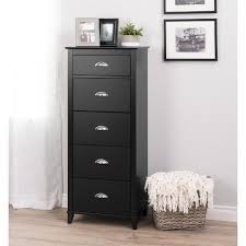 Get traditional wooden sets with an antique design or fabric ones made with a minimalist appearance. Yaletown 5 Drawer Tall Chest Black Prepac Target
