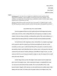 A reflection paper is a paper that reflects on a personal stance or understanding of a subject. Reflection Math 1040 Project Confidence Interval Margin Of Error