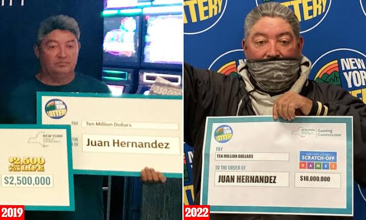 A man in New York wins the $10M lottery for the second time in 3 years