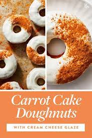 Carrot Cake Doughnuts With Cream Cheese Glaze Recipe Doughnut Cake Doughnuts Food