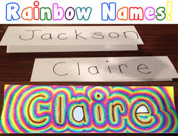 Rainbow Names School Art Projects 1st Day Of School School Activities