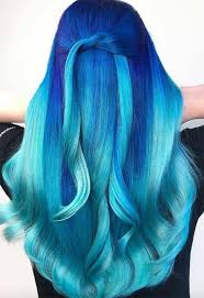Gradient Blue Lace Front Cosplay Wig For Women Wig Ombre Dark Roots Aqua Ends 24 In 60cm Extra Long Afr 2020 Mavi Sac Renkleri Mavi Sac Boyalari Ombre Sac Rengi