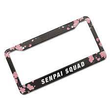 Free returns 100% satisfaction guarantee fast shipping. Cherry Blossom License Plate Frame Senpai Squad