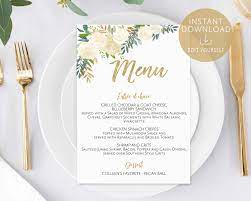Pin On Menu Template
