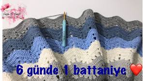 6 Gunde Zigzag Battaniye Yapimi Baby Blanket 6 Day Kid Blanket Tutorial Foundation Youtube Battaniye Tig Desenleri Tig Isleri