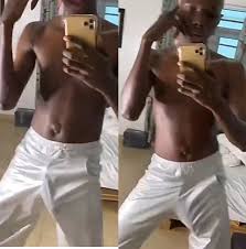 Rapper Blaqbonez shows off his d**k print in transparent white pants  without underwear (video)