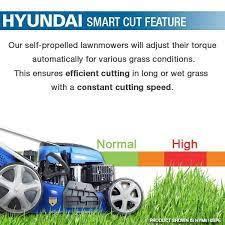 The new hyundai garden machinery range consists of lawn mowers, grass trimmers, brush cutters, hedge trimmers, chainsaws, leaf blowers and vacuums, and petrol engined pressure washers. Hyundai 17 42cm 139cc Electric Start Self Propelled Petrol Lawnmower Hym430spe