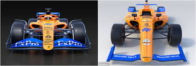 Indy cars order their parts from external sources or outside suppliers as they do not manufacture on their own. 2021 Mclaren F1 Car Vs Mclaren Dallara Ir18 Front View Formula1
