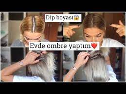Evde Ombre Yaptim Buz Sarisi Sac Kullu Sari Ve Kullu Kumral Sac Boyama Sari Sac Dip Boyasi Youtube Kumral Saclar Sarisin Sac Sac