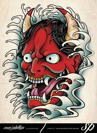 Hannya Mask Tattoo By Sam Phillips Nz On Deviantart Hannya Mask Tattoo Japanese Tattoo Japanese Demon Tattoo