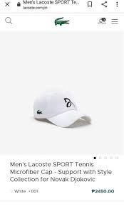 Lacoste continues its partnership with novak djokovic by releasing a new capsule collection of eyewear. Lacoste Cap Novak Djokovic Men S Fashion Accessories Caps Hats On Carousell