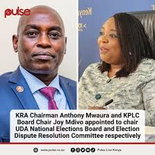KRA Chairman Anthony Mwaura and KPLC Board Chair Joy Mdivo appointed to UDA  positions #PulseNews