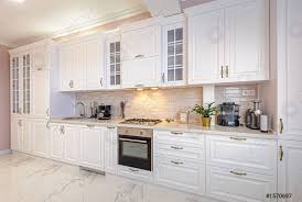 luxury modern white kitchen interior