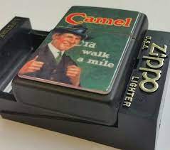 The zippo windproof lighter is more than a lighter, it's a genuine american icon. Zippo Camel I D Walk A Mile For A Camel Technigraphic Chip Mint 1995 Jack Rabbit S Vintage