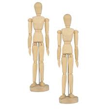 Position the mannequin in an interesting and appropriate pose. Set Of 2 Human Artist Drawing Models 12 Wood Figure Manikin Mannequin Body Walmart Com Walmart Com