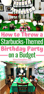 You'll find banners, flags, paper chains, confetti, party hats, decorative tablecloths and more, all at every day low. How To Throw A Starbucks Birthday Party On A Budget Money Saving Mom