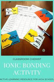 Ionic Bonding Activity And Worksheet Learn To Write Ionic Formula Ionic Bonding Activity Bonding Activities Chemistry Classroom