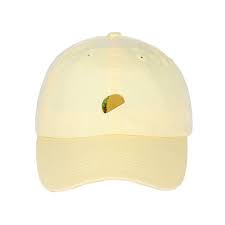 Taco Emoji Embroidered On Unstructured Cotton Adjustable Baseball Cap Dad Hat Hats Dad Hats Cheap Fashion Jewelry