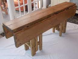 Large Handmade Rustic Drop Leaf Kitchen Dining Table By Rusticfare 385 00 Rustic Folding Tables Space Saving Dining Table Narrow Dining Tables