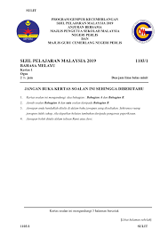 Sijil pelajaran malaysia atau spm merupakan satu penilaian yang diadakan di penghujung waktu pendidikan murid di peringkat menengah. Soalan Trial Bm Spm 2019 K1 Perlis Flip Ebook Pages 1 3 Anyflip Anyflip