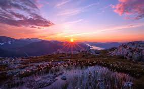 Sunset Wallpaper Mountain Landscape See more ideas about mountain sunset, landscape, sunset.