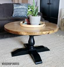 While the glue was drying, i started working on the table top. Diy Round Pedestal Coffee Table Free Diy Building Plans And Tutorial